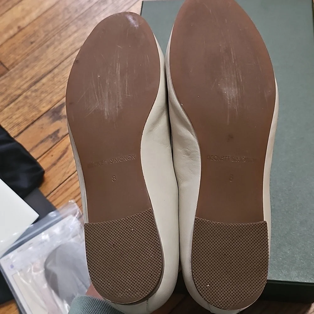 Beckett Simonon Greta Belgian Loafers Size 8 In Dove - Picture 5 of 7